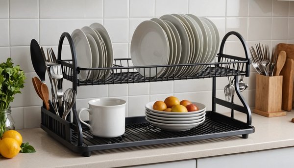 Transformez votre cuisine avec un élégant égouttoir en fer forgé